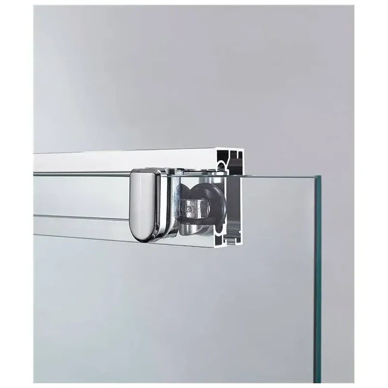 Mampara de Ducha Angular GME BASIC Blanco con Puerta Corredera y Lateral Fijo - A Medida (95-180 cm)