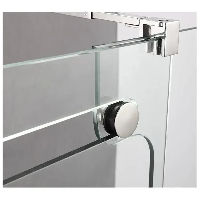 Mampara Frontal VETRUM GME 4 Hojas 2 Correderas Vidrio Templado 8mm/10mm Acero Inoxidable Reversible