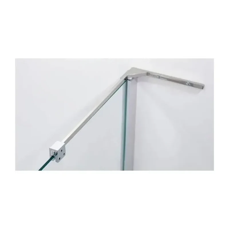 Mampara de Ducha Frontal GME con Panel Fijo y Abatible, Vidrio Templado 8mm, Ajustable 92.5-157.5cm, Perfiles de Aluminio Plata, Tratamiento Antical EnduroShield, Reversible, 3 Años de Garantía