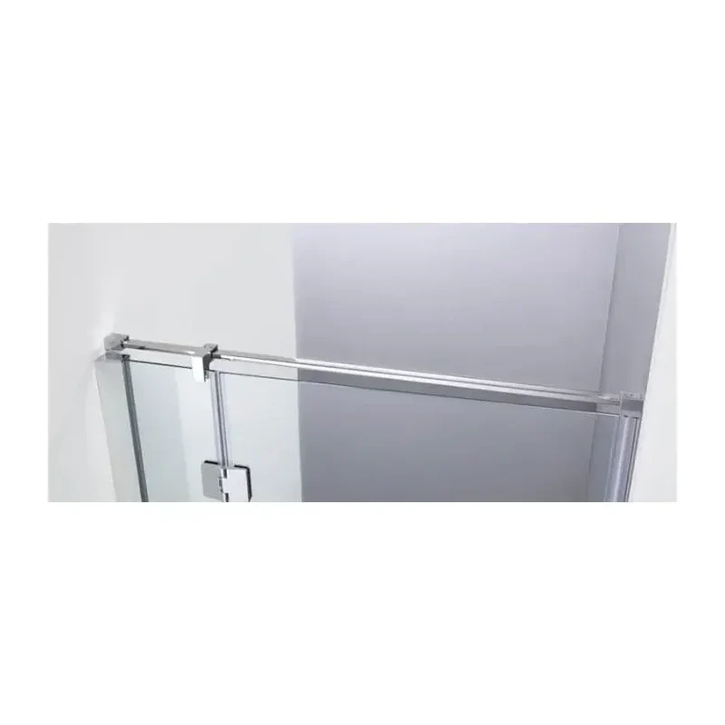 Mampara de Ducha Frontal GME con Panel Fijo y Abatible, Vidrio Templado 8mm, Ajustable 92.5-157.5cm, Perfiles de Aluminio Plata, Tratamiento Antical EnduroShield, Reversible, 3 Años de Garantía