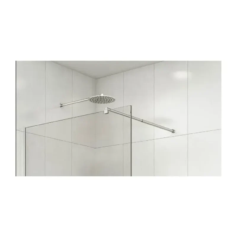 Mampara de Ducha Frontal GME con Panel Fijo y Abatible, Vidrio Templado 8mm, Ajustable 92.5-157.5cm, Perfiles de Aluminio Plata, Tratamiento Antical EnduroShield, Reversible, 3 Años de Garantía