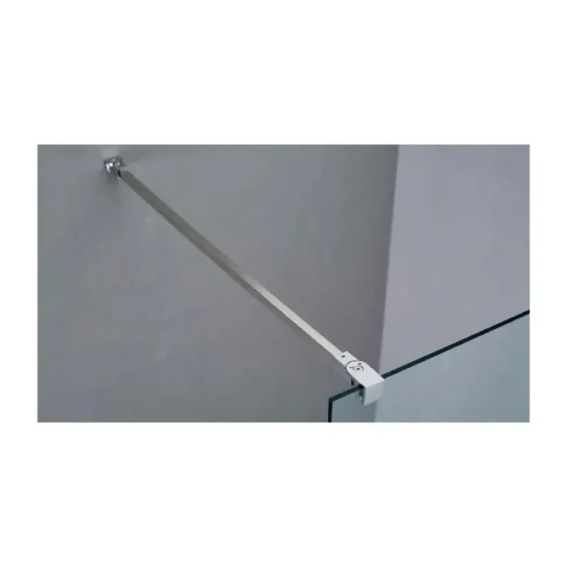 Mampara de Ducha Minimalista con Panel Fijo | Vidrio Templado 8mm y Antical EnduroShield | Aluminio Plata Brillo | Ancho 68-118cm | Altura 195cm | Reversible