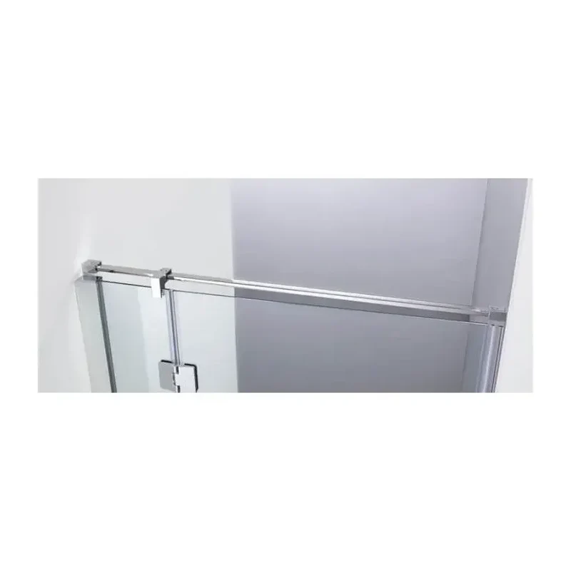 Mampara de Ducha Minimalista con Panel Fijo | Vidrio Templado 8mm y Antical EnduroShield | Aluminio Plata Brillo | Ancho 68-118cm | Altura 195cm | Reversible