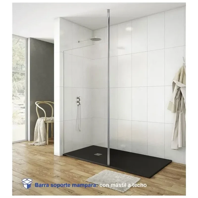 Mampara Frontal con Panel Fijo SCREEN GME – Vidrio Templado 8mm, Antical EnduroShield, Ajustable 68-118cm