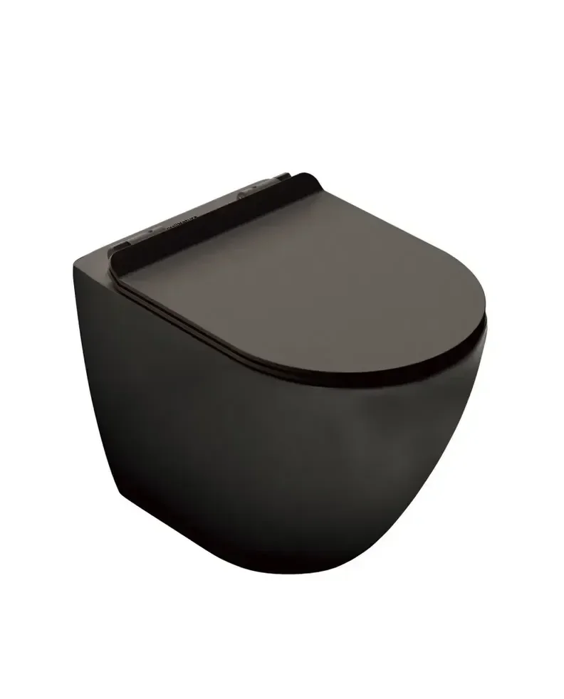 Fossil Natura Verona Black Mate Inodoro compacto fabricado en cerámica de color negro mate 459