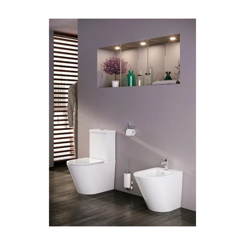 Inodoro Completo de Suelo Venecia Fossil Natura Blanco Mate