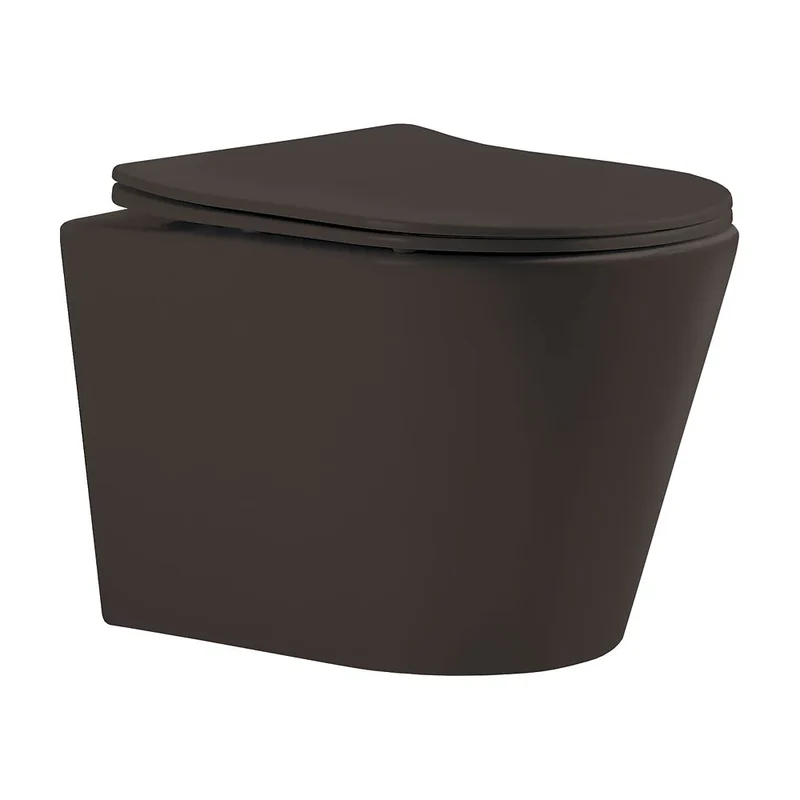 Inodoro Suspendido Rimless Bolonia Fossil Natura Negro Mate
