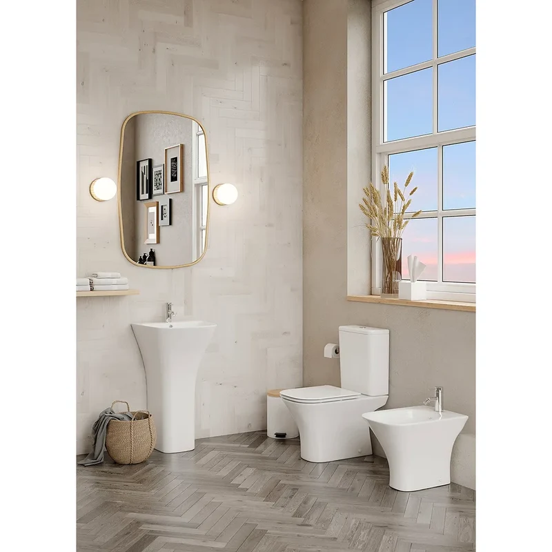Inodoro Completo de Suelo Koa Fossil Natura Blanco Brillo