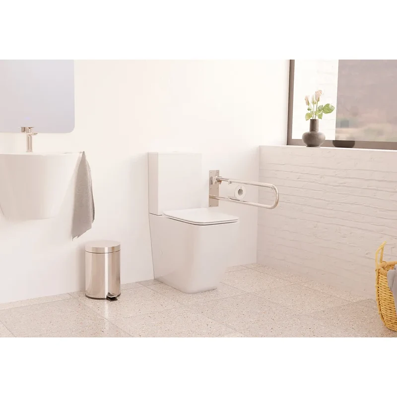 Inodoro Completo de Suelo Ébora Fossil Natura Blanco Brillo