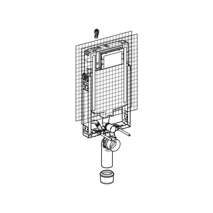 Geberit Kombifix cisterna empotrada para cualquier inodoro suspendido Sigma 8 cm 110793001 Geberit
