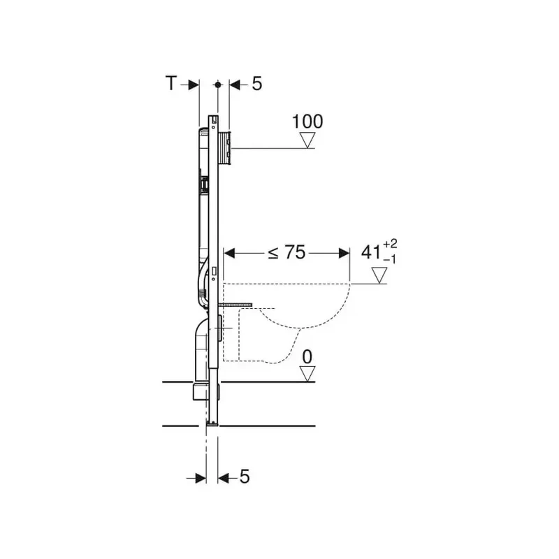 Geberit Duofix cisterna empotrada de 8 cm de fondo Sigma para inodoro suspendido 111791001 Geberit