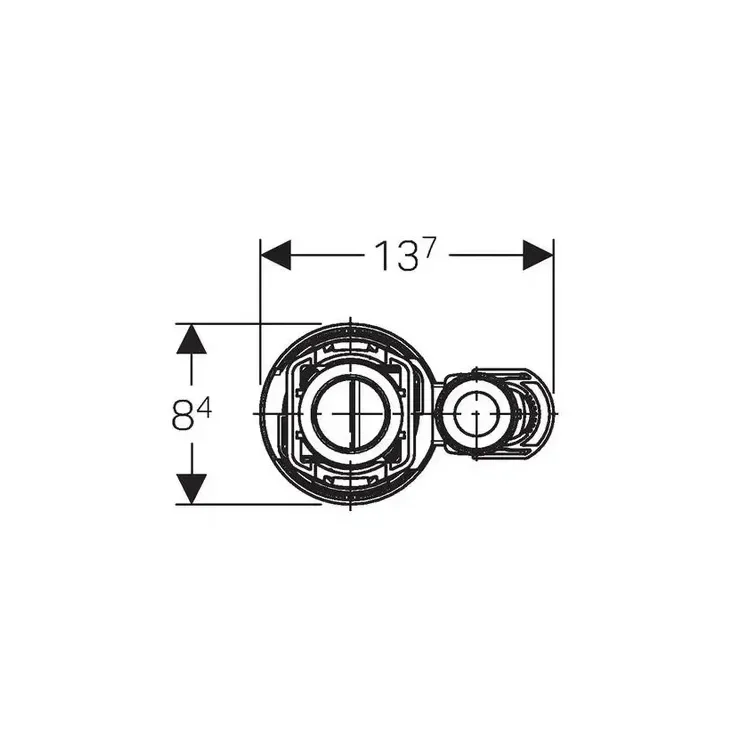 Geberit 290 válvula de descarga para cisternas de doble volumen para cisterna universal 282302212 Geberit