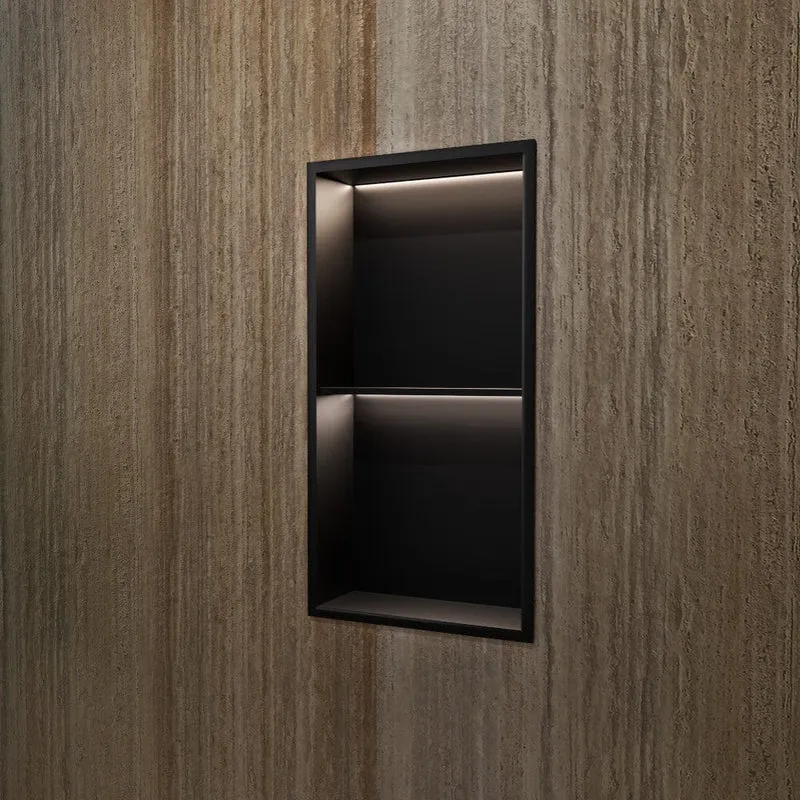 Hornacina de ducha MARSHALL con LED negro