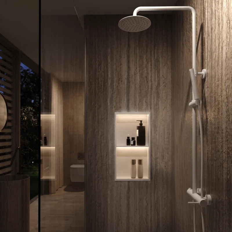 Hornacina de ducha MARSHALL con LED blanco