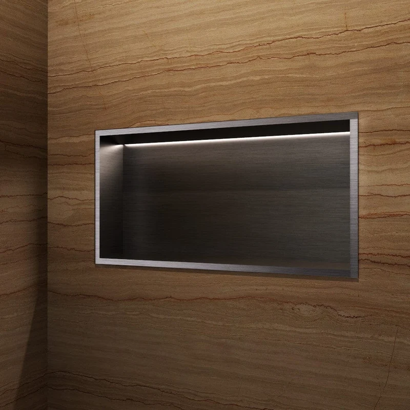 Hornacina de ducha OCEANIC con LED black gun metal