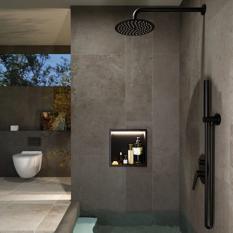 Hornacina de ducha INDIC con LED negro