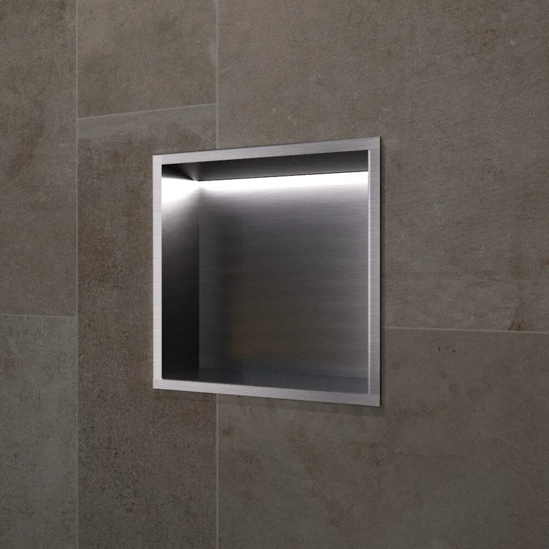Hornacina de ducha INDIC con LED black gun metal