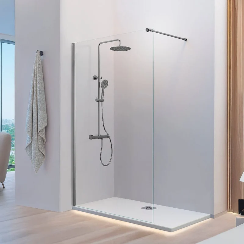 Mampara fija ducha 1 hoja FRESH gun metal