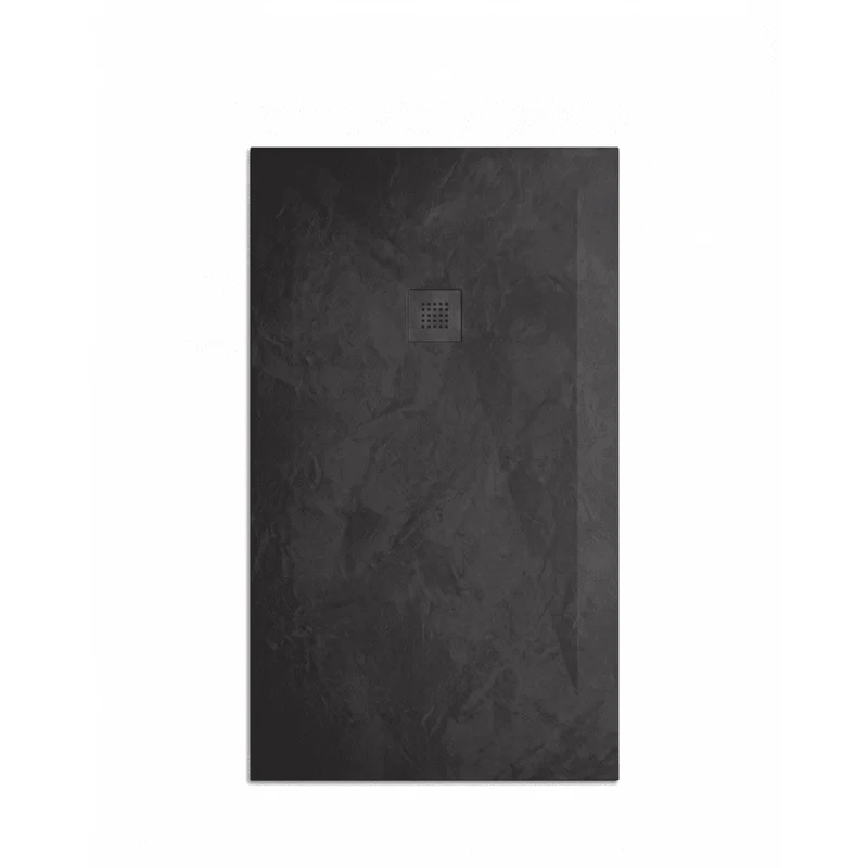 Plato de ducha de resina SILEX espatulado negro
