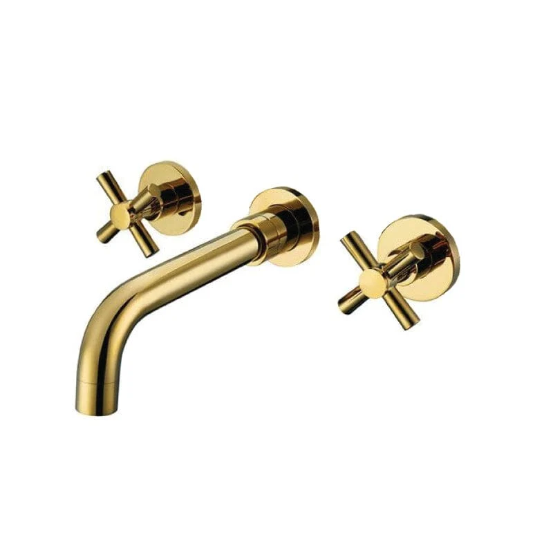 Grifo bimando lavabo empotrado CARBINI dorado brillo
