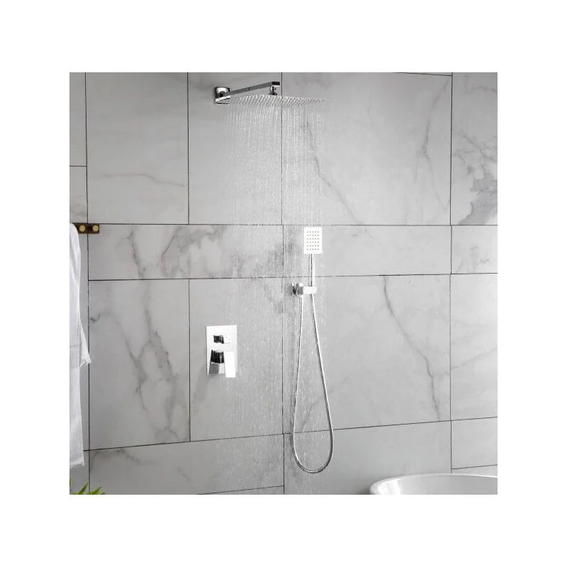 Conjunto de ducha empotrada monomando a pared TILSO cromado