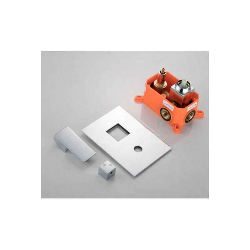 Conjunto de ducha empotrada monomando a pared TILSO cromado