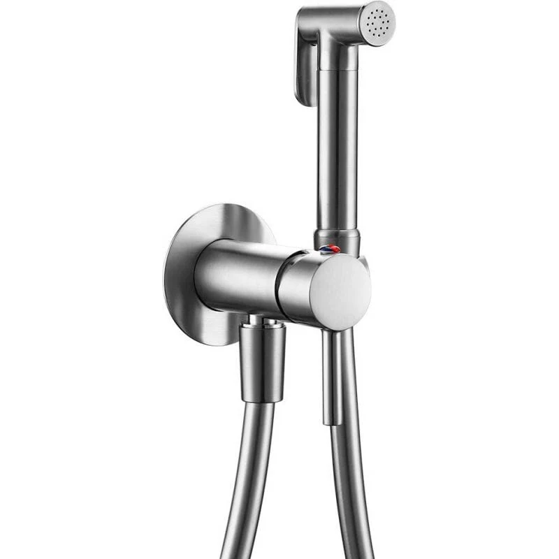 Grifo de bidet empotrado ORANI redondo acero cepillado