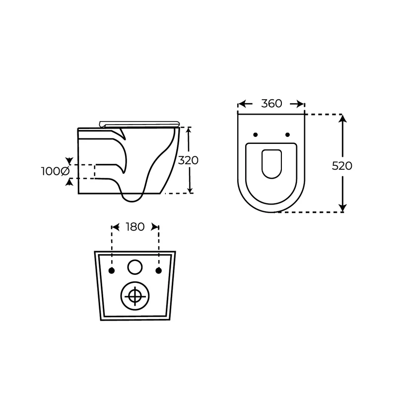Inodoro suspendido Azores Rimless