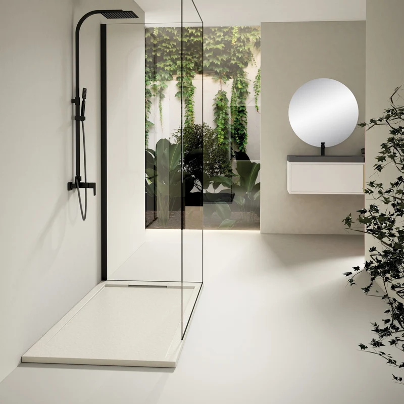 Plato de ducha resina LUX blanco