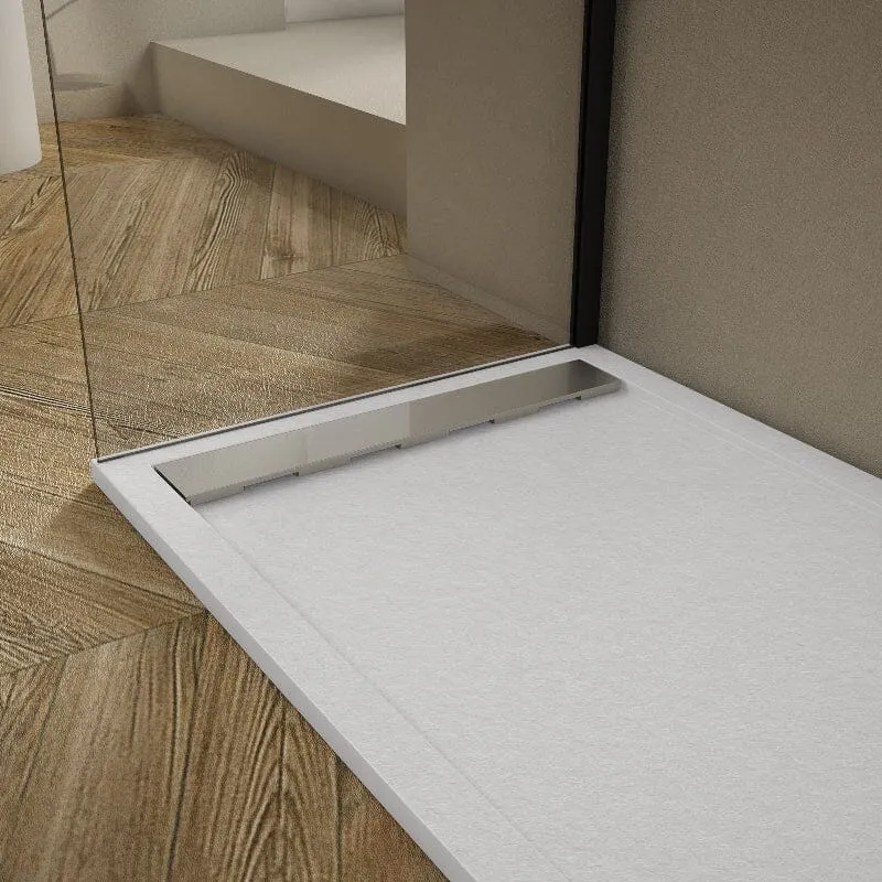 Oferta - Plato de ducha pizarra RIBERA blanco 90x130 cm