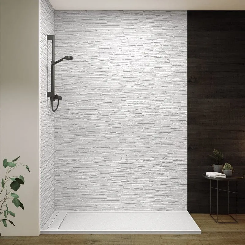 Oferta - Plato de ducha pizarra RIBERA blanco 90x130 cm