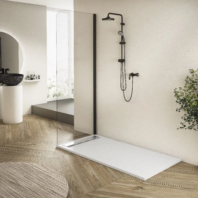 Oferta - Plato de ducha pizarra RIBERA blanco 90x130 cm