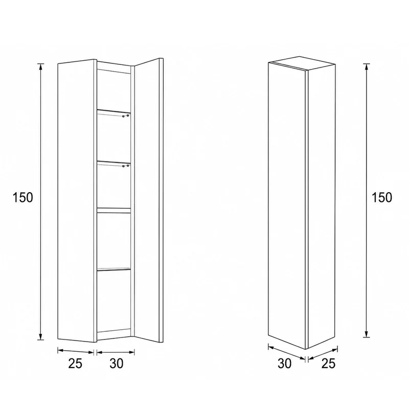 Mueble columna de baño Novus
