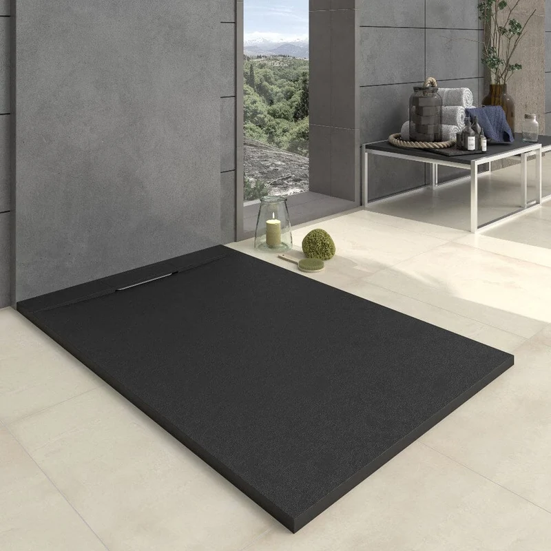 Plato de ducha resina VORTEX negro