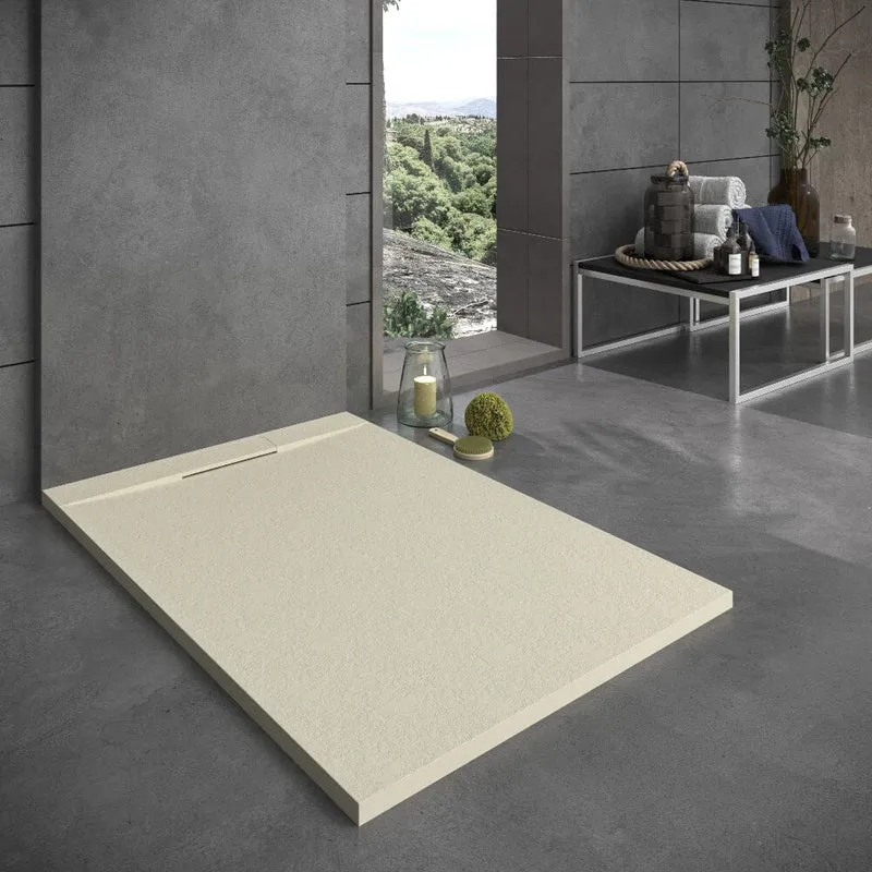 Plato de ducha resina VORTEX crema