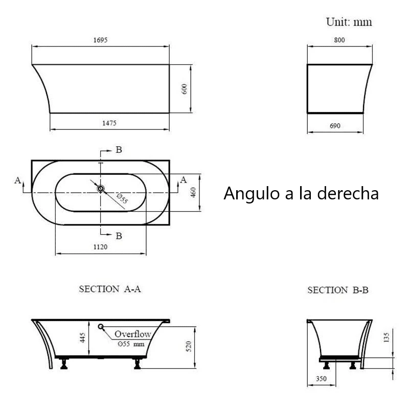 Bañera exenta ELIZABETH
