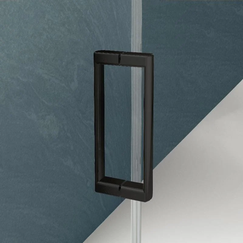 Mampara de ducha frontal 1 puerta corredera + 1 fijo LUME negro