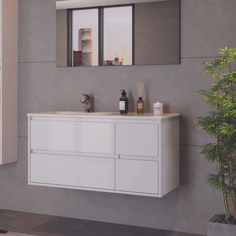 Mueble de Lavabo suspendido TUELA - 100 cm de ancho