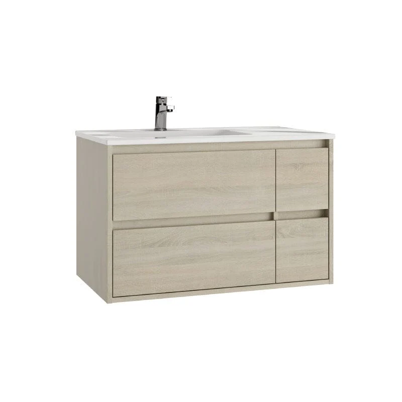 Mueble de Lavabo suspendido TUELA - 80 cm de ancho