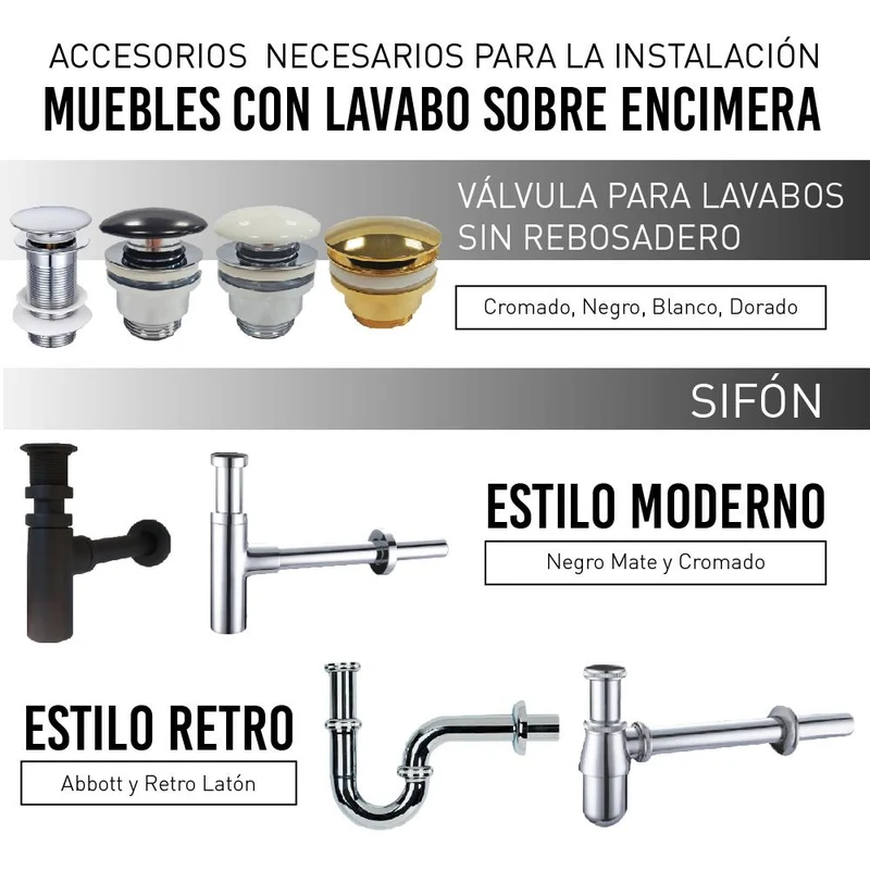 Mueble de baño MONTADO 90cm PALIO, blanco mate