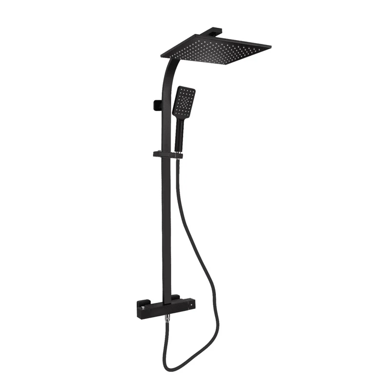 Columna de ducha termostática ACQUA negro mate, con tecnología Keepcool®