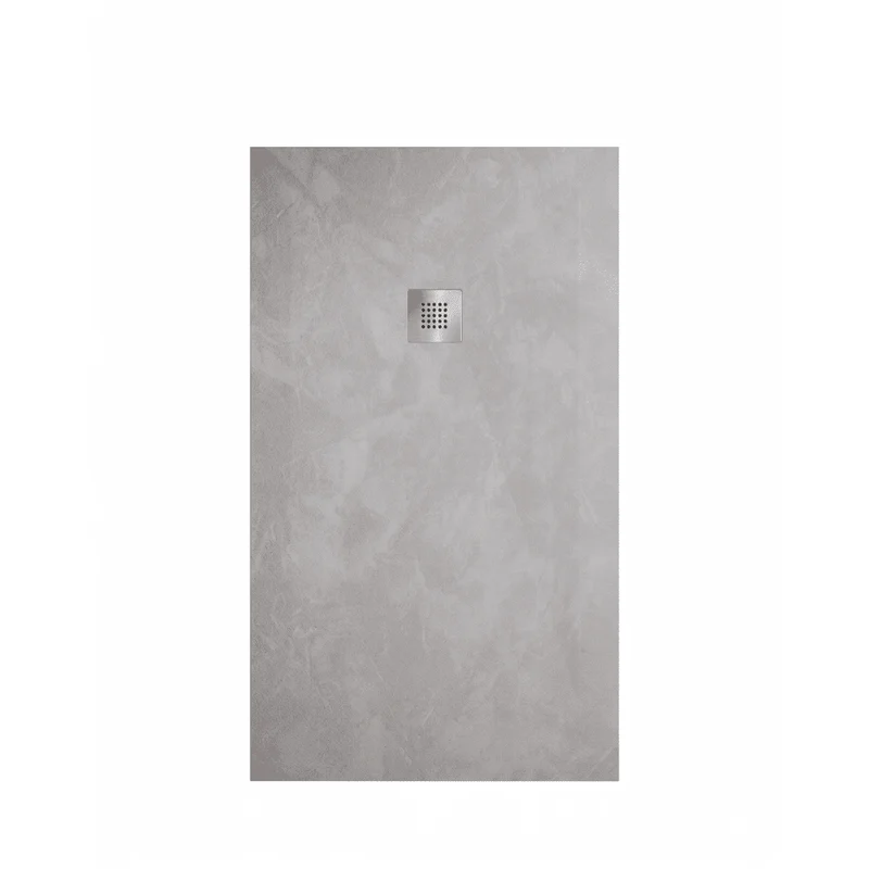 Plato de ducha de resina SILEX espatulado gris