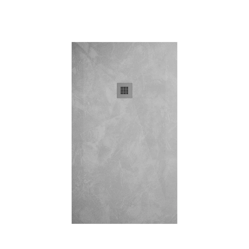 Plato de ducha de resina SILEX espatulado gris