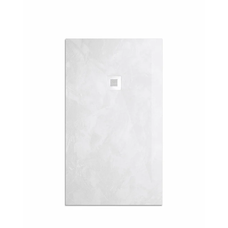 Plato de ducha de resina SILEX espatulado blanco