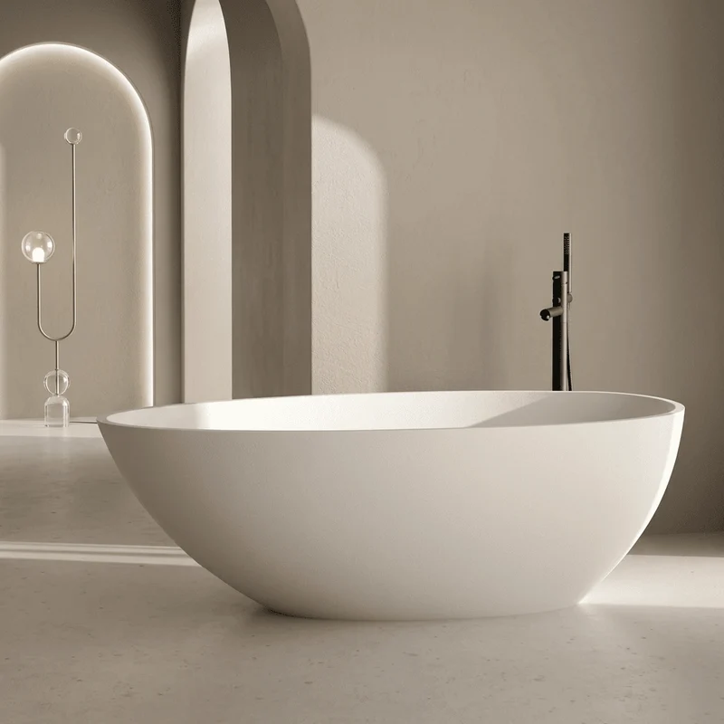 Bañera exenta Solid Surface moderna SOLEVIA