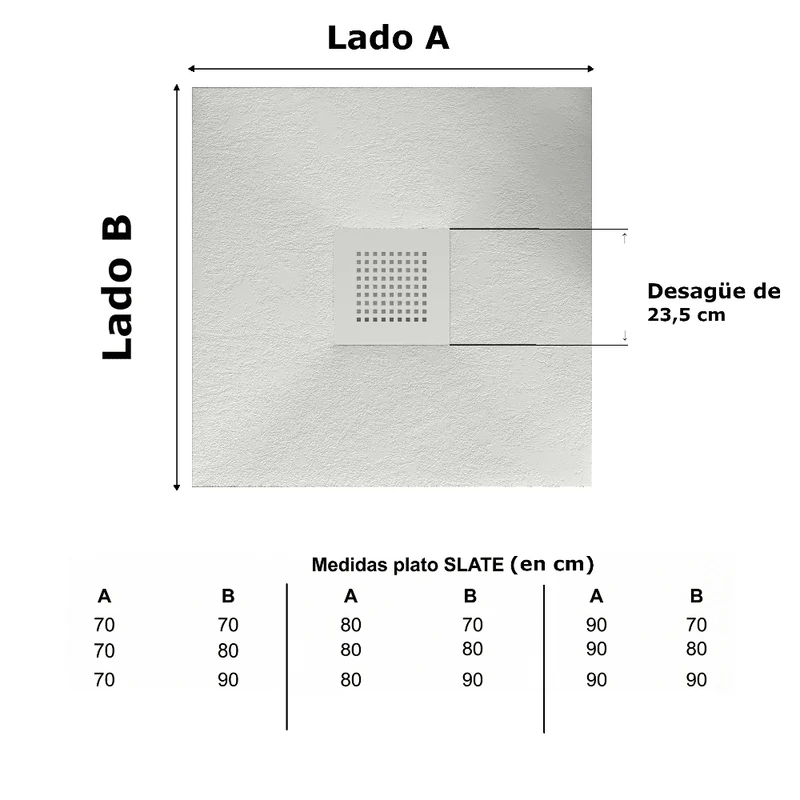 Plato de ducha resina SLATE gris
