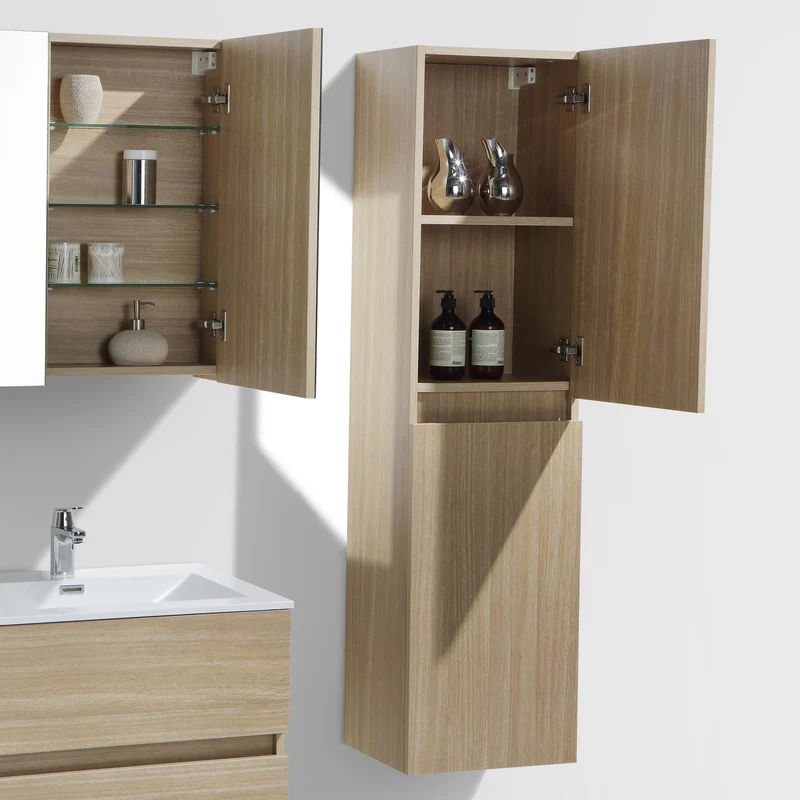 Mueble auxiliar columna 150cm SIENA tinte Roble