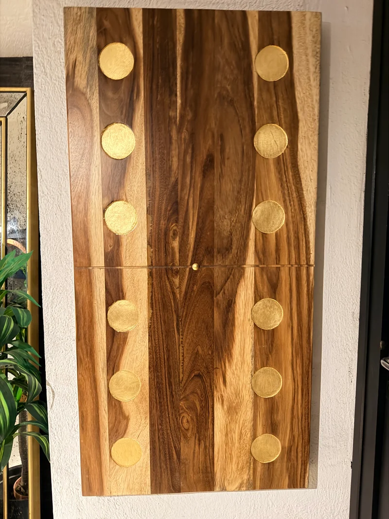 Cuadro decorativo ficha de domino de madera