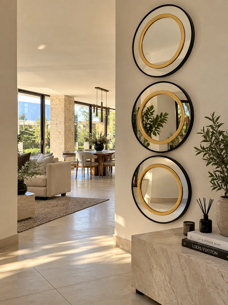Set espejos decorativos redondos Kail