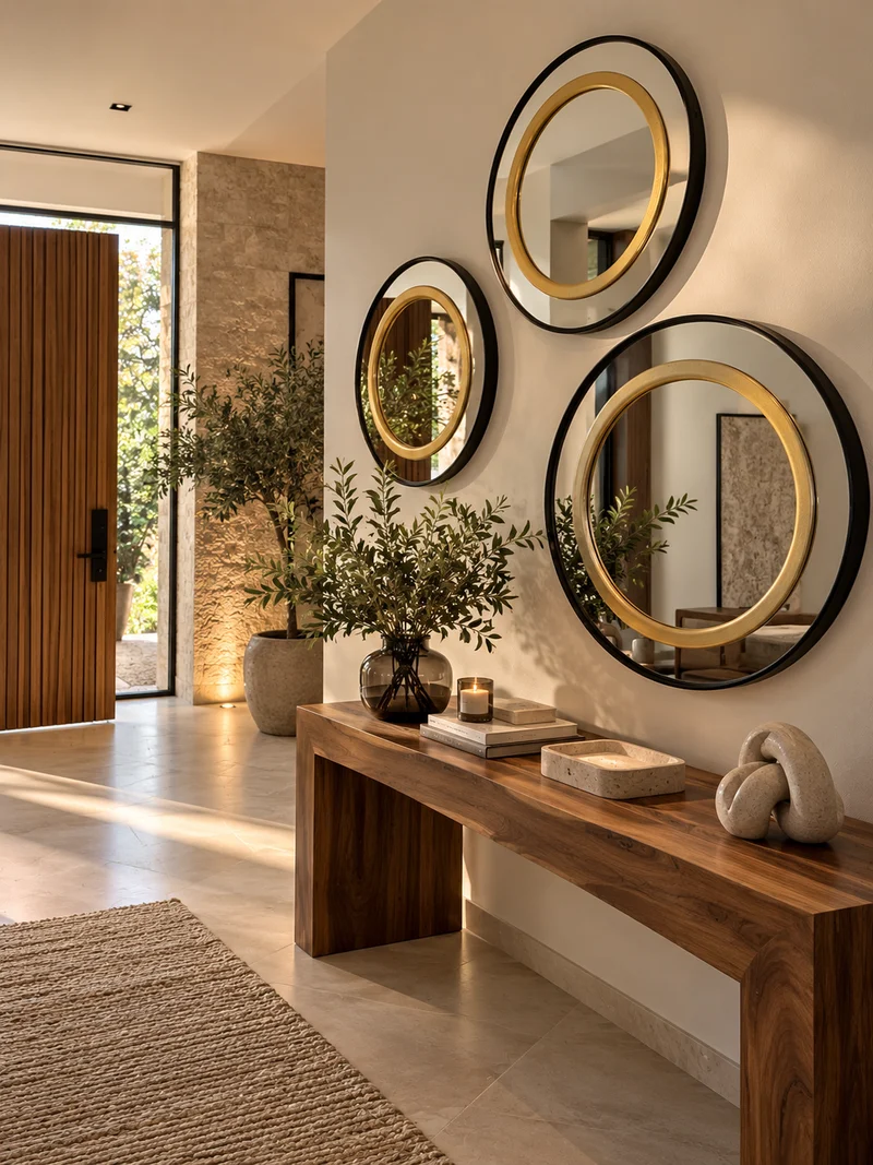 Set espejos decorativos redondos Kail